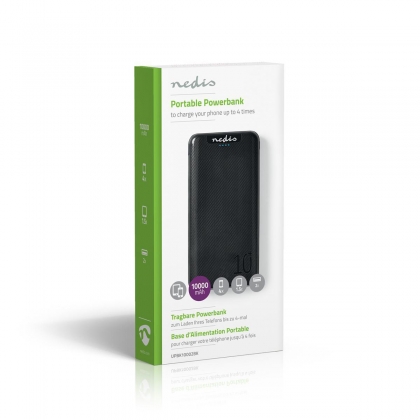 Powerbank | 5000 mAh | 2x 1.0 A | Outputs: 2 | Output: 2x USB-A | Inputs: 1x Micro USB | Lithium-Polymeer
