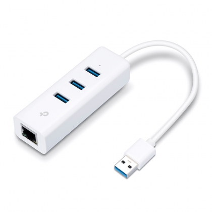 USB 3.0 3 Poort Hub & Gigabit Ethernet Adapter 2 in 1 USB Adapter