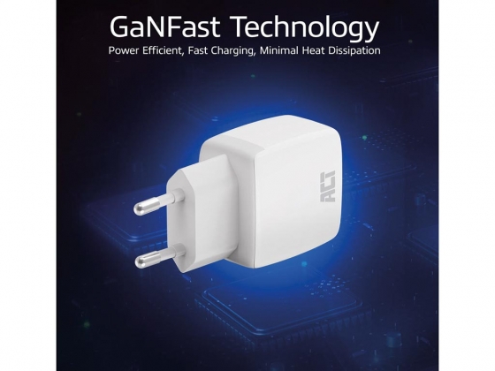 USB-C & USB-A Oplader 20W met Power Delivery PPS, Quick Charge, GaNFast