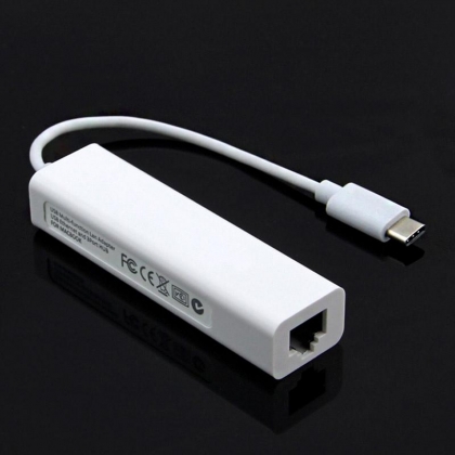 USB 3.1 C - RJ45 NETWERKADAPTER MET USB HUB