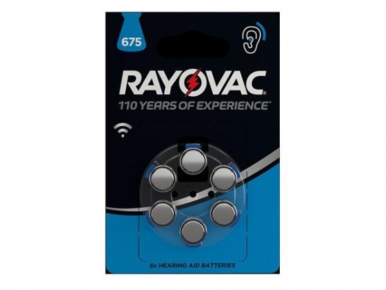 RAYOVAC ZINC AIR KNOOPCEL 1.45 V - 630 mAh 4600.745.416 (6 st./bl)