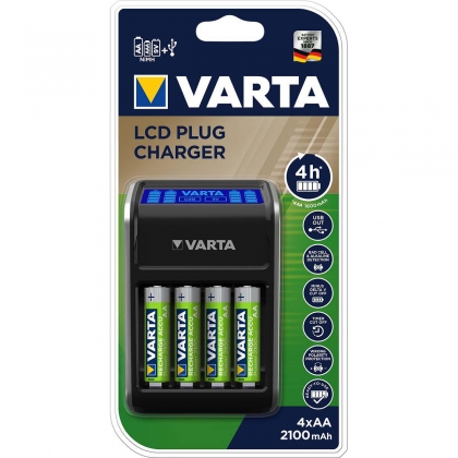 AA/AAA NiMH Batterij Lader 4x AA/HR6 2100 mAh