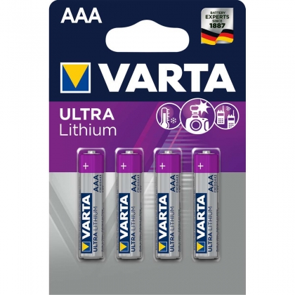 Lithium Batterij AAA 4-Blisterkaart