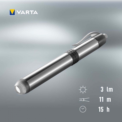 LED Zaklamp 3 lm Zilver