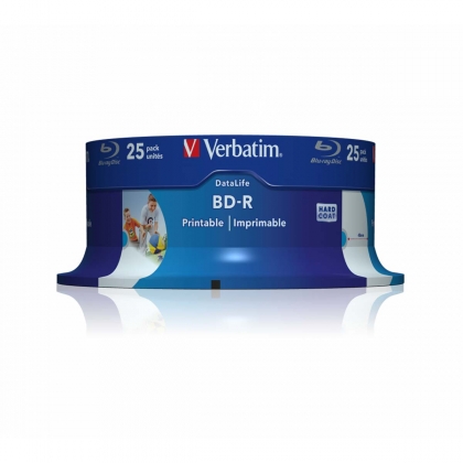 Blu-ray Wide Inkjet Printable Single layer 6x 25GB 25 Pack Spindel