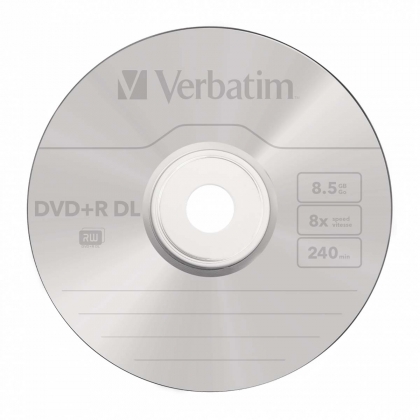 DVD+R DL AZO 8x 8.5GB 5 Pack Jewel Case Mat Zilver