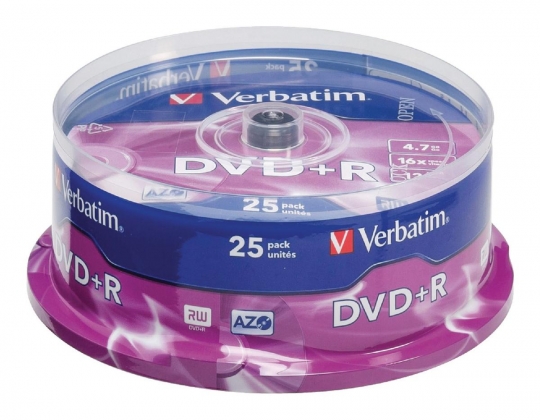 DVD+R Matt Silver 4.7 GB 16x spindle 25 stuks