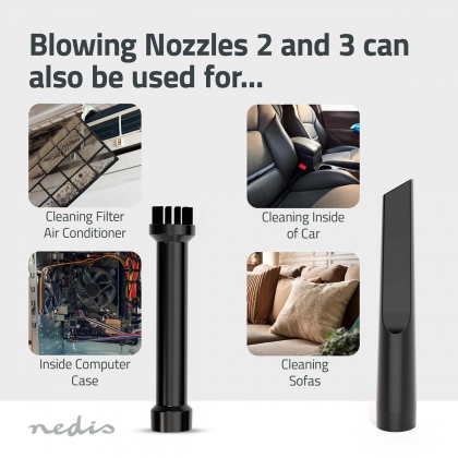Handstofzuiger | Luchtblazer | 90 W | Oplaadbaar | Droog | Li-Ion | Zwart