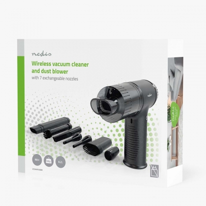 Handstofzuiger | Luchtblazer | 90 W | Oplaadbaar | Droog / Nat | Li-Ion | Zwart