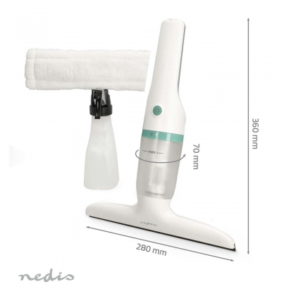 Electrische Ruitenreiniger | 12 W | 1200 Pa | Inhoud Reservoir Vuil Water: 60 ml | Afneembare vuilwatertank | Groen / Wit