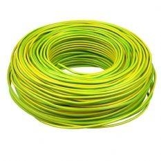 100 meter VD 2.5 mm² massief installatiedraad geel/groen