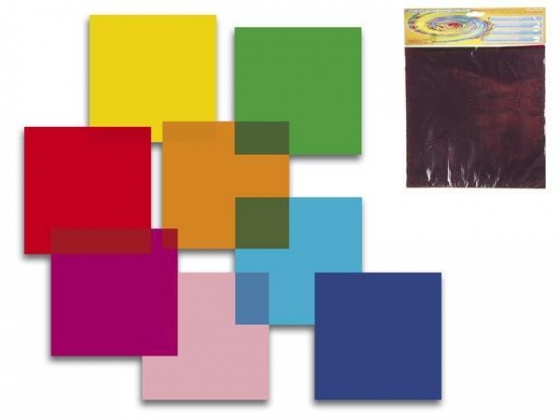 SET VAN 8 GEKLEURDE FILTERVELLEN
