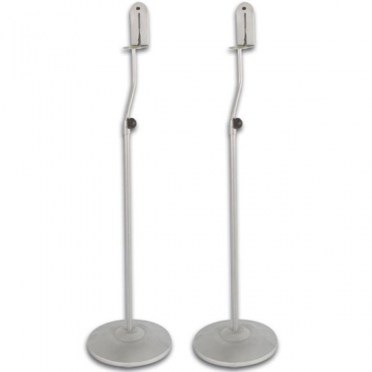2 SURROUND LUIDSPREKERSTATIEVEN, ZILVER