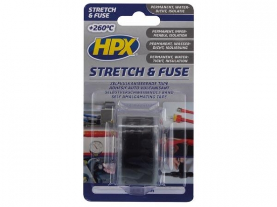 Stretch & fuse tape - zwart - 25 mm x 3 m