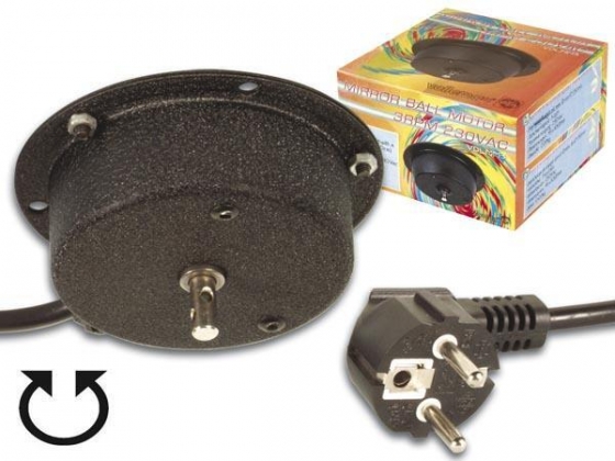 MOTOR VOOR SPIEGELBOL - 3 TPM - 230 VAC - ZWART