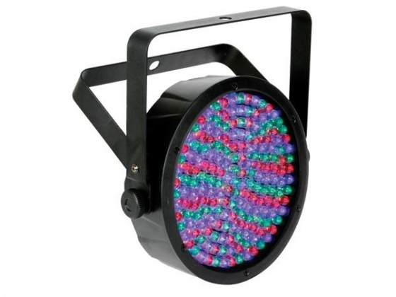 LED PAR64 - ABS - ZWART - DUBBELE BEUGEL - 180 LEDS VAN 10mm