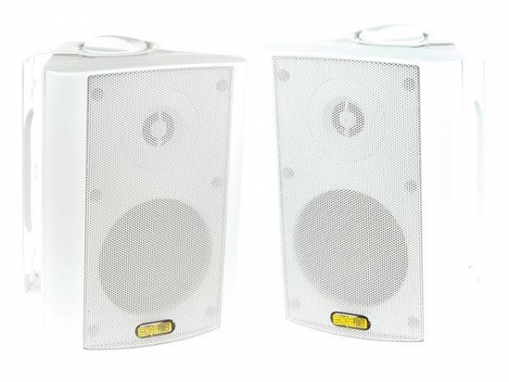 SET VAN 2 STUKS DYNAMISCHE TWEEWEG LUIDSPREKERBOXEN 2 x 20W - 16 ohm EN 100V (WIT)