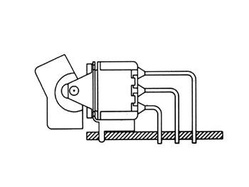 HAAKSE VERTICALE ROCKERSCHAKELAAR VOOR PCB DPDT (ON)-OFF-(ON)