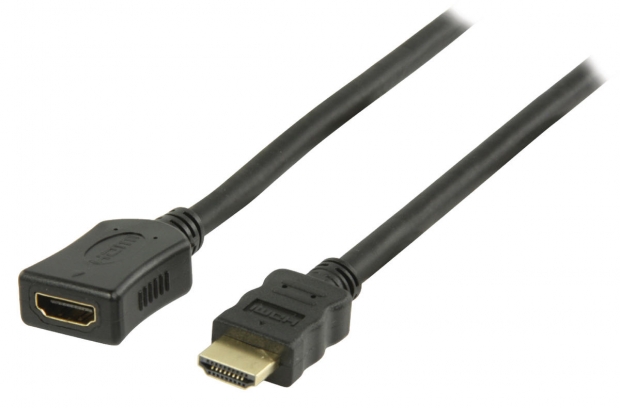 High Speed HDMI kabel met Ethernet HDMI-Connector - HDMI Female 1.00 m Zwart