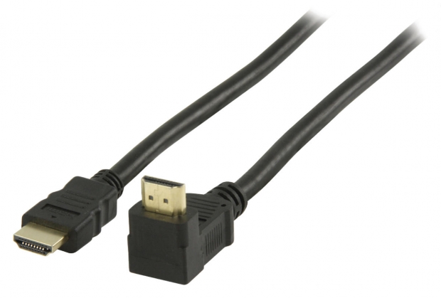 High Speed HDMI kabel met Ethernet HDMI-Connector - HDMI-Connector Haaks 270° 1.50 m Zwart