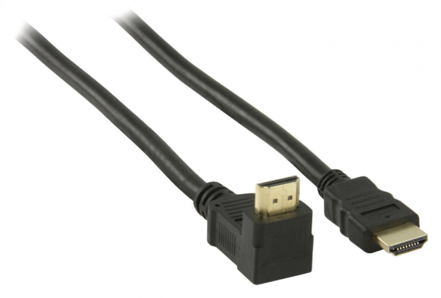 High Speed HDMI kabel met Ethernet HDMI-Connector - HDMI-Connector Haaks 270° 1.50 m Zwart