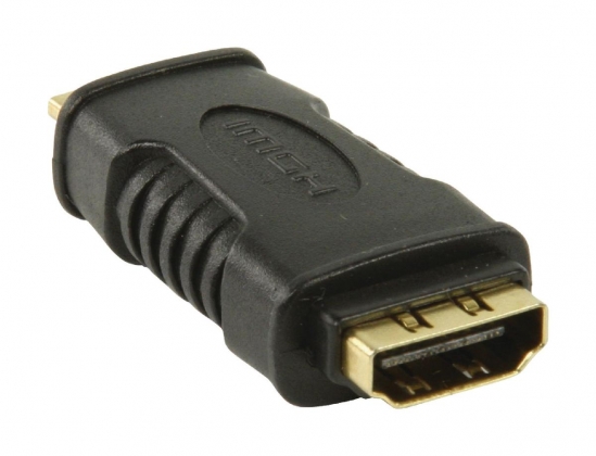 High Speed HDMI met Ethernet Adapter HDMI Mini-Connector Male - HDMI Female Zwart