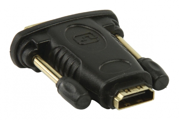 High Speed HDMI met Ethernet Adapter DVI-D 24+1-Pins Male - HDMI Female Zwart