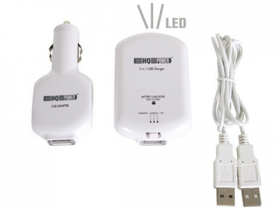 5-IN-1 USB-LADER EN POWERPACK VOOR NiMH AAA BATTERIJEN