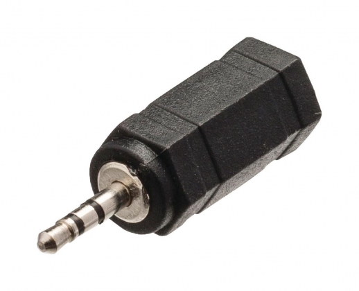 Stereo-Audio-Adapter 2.5 mm Male - 3.5 mm Female Zwart