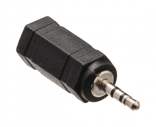 Stereo-Audio-Adapter 2.5 mm Male - 3.5 mm Female Zwart