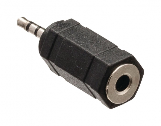 Stereo-Audio-Adapter 2.5 mm Male - 3.5 mm Female Zwart