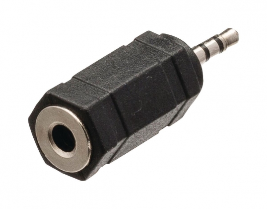 Stereo-Audio-Adapter 2.5 mm Male - 3.5 mm Female Zwart