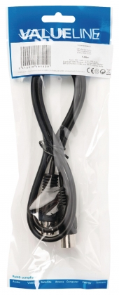 Stereo Audiokabel 5-Pins DIN Male - 5-Pins DIN Male 1.00 m Zwart