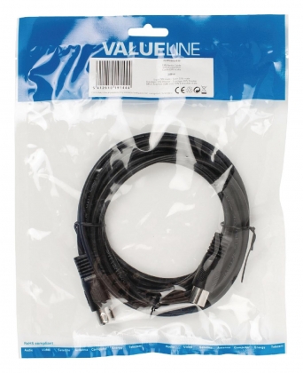 Stereo Audiokabel 5-Pins DIN Male - 5-Pins DIN Male 3.00 m Zwart