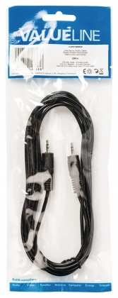 Stereo Audiokabel 2.5 mm Male - 2.5 mm Male 2.00 m Zwart
