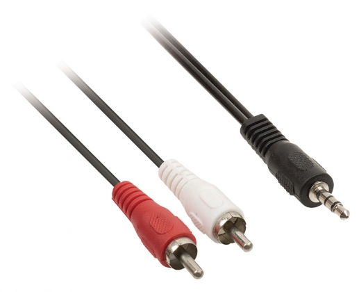 Stereo Audiokabel 3.5 mm Male - 2x RCA Male 10.0 m Zwart