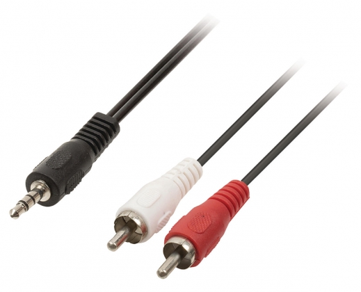 Stereo Audiokabel 3.5 mm Male - 2x RCA Male 20.0 m Zwart