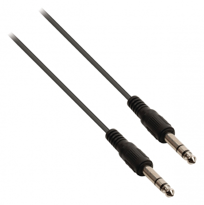 Stereo Audiokabel 6.35 mm Male - 6.35 mm Male 2.00 m Zwart