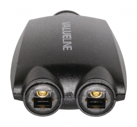 Digital Audio Splitter TosLink Female - 2x TosLink Female Zwart