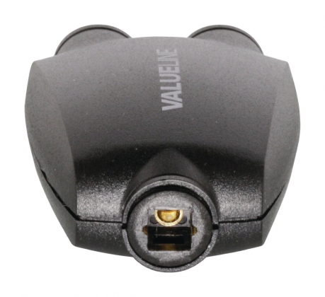 Digital Audio Splitter TosLink Female - 2x TosLink Female Zwart