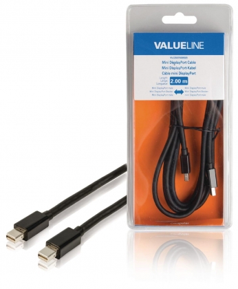 Mini DisplayPort Kabel Mini-DisplayPort Male - Mini-DisplayPort Male 2.00 m Zwart