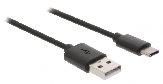 USB 2.0 Kabel USB-C Male - USB A Male 1.00 m Zwart