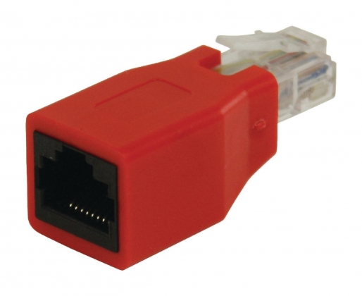 CAT6 Netwerk Adapter RJ45 (8/8) Male - RJ45 (8/8) Female Rood