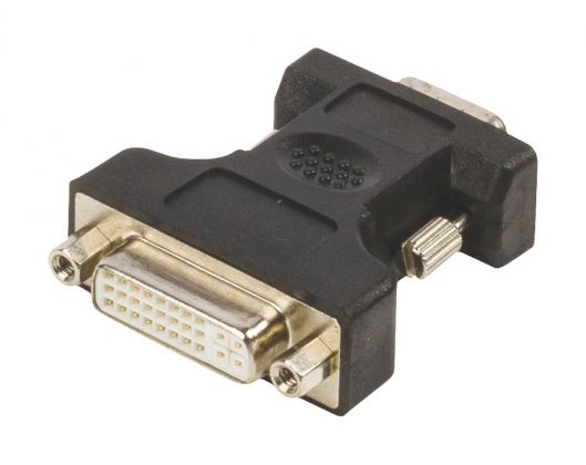 VGA-Adapter VGA Male - DVI-I 24+5-Pins Female Zwart