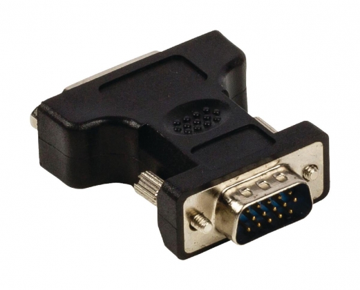 VGA-Adapter VGA Male - DVI-I 24+5-Pins Female Zwart