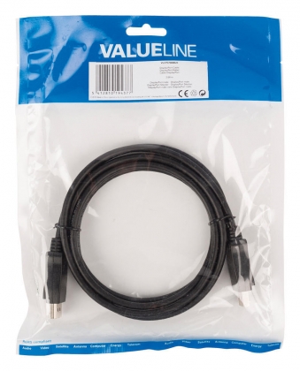 DisplayPort kabel DisplayPort male - DisplayPort male 2,00 m zwart