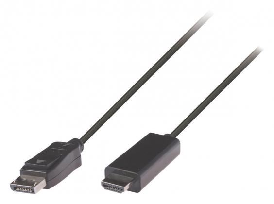 DisplayPort Kabel DisplayPort Male - HDMI-Connector 1.00 m Zwart