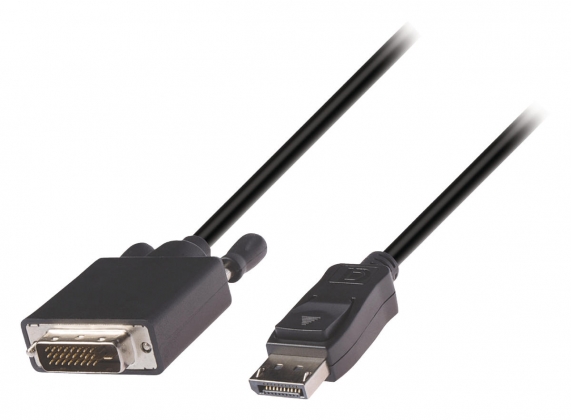 DisplayPort Kabel DisplayPort Male - DVI-D 24+1-Pins Male 1.00 m Zwart