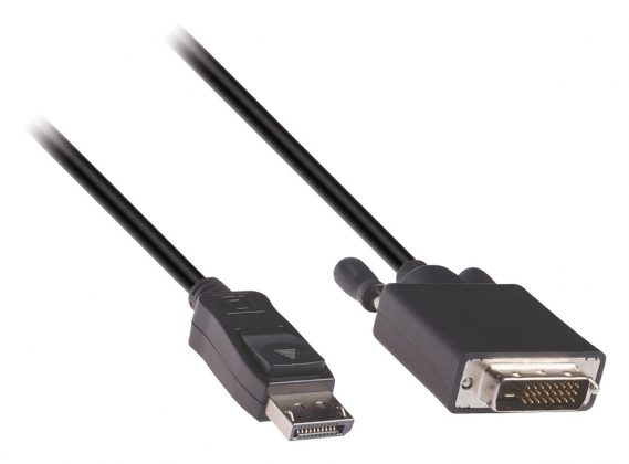 DisplayPort Kabel DisplayPort Male - DVI-D 24+1-Pins Male 1.00 m Zwart