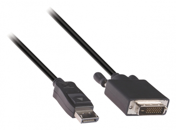 DisplayPort Kabel DisplayPort Male - DVI-D 24+1-Pins Male 2.00 m Zwart